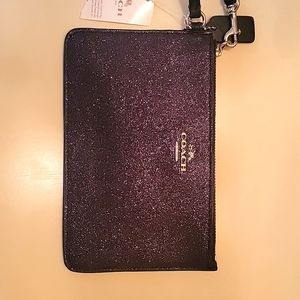 Coach Glitter wristlet NWT